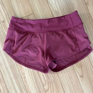 NWOT Lululemon Speed Up Low-Rise Lined Short 2.5" Mulled Wine